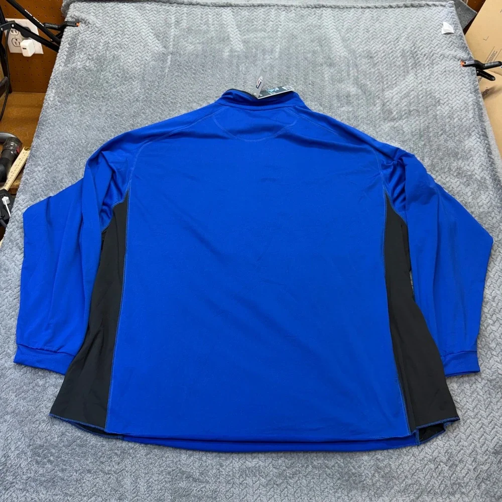 NWT Russell Athletic Pullover Mens 5X 1/4 Zip Blue Black Dri-Power Performance